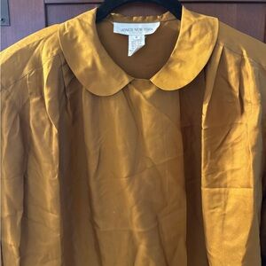 Jones New York Silk Deep Gold Blouse, Sz 8